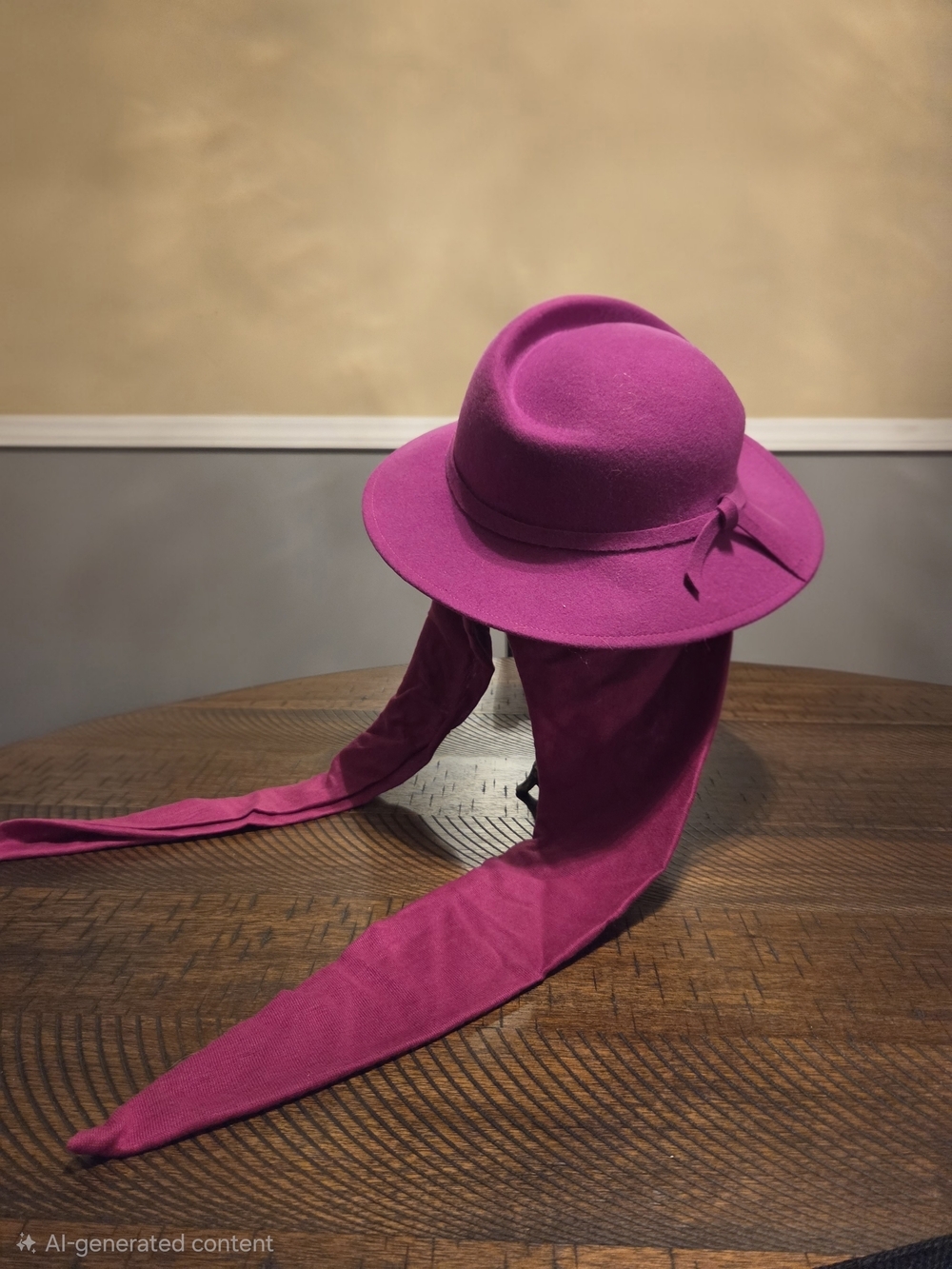 Vintage 1970s Geo. W. Bollman Fuchsia Pink Wool Felt Fedora Hat
